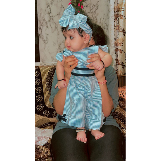 Nautical Stripe Bow Playsuit